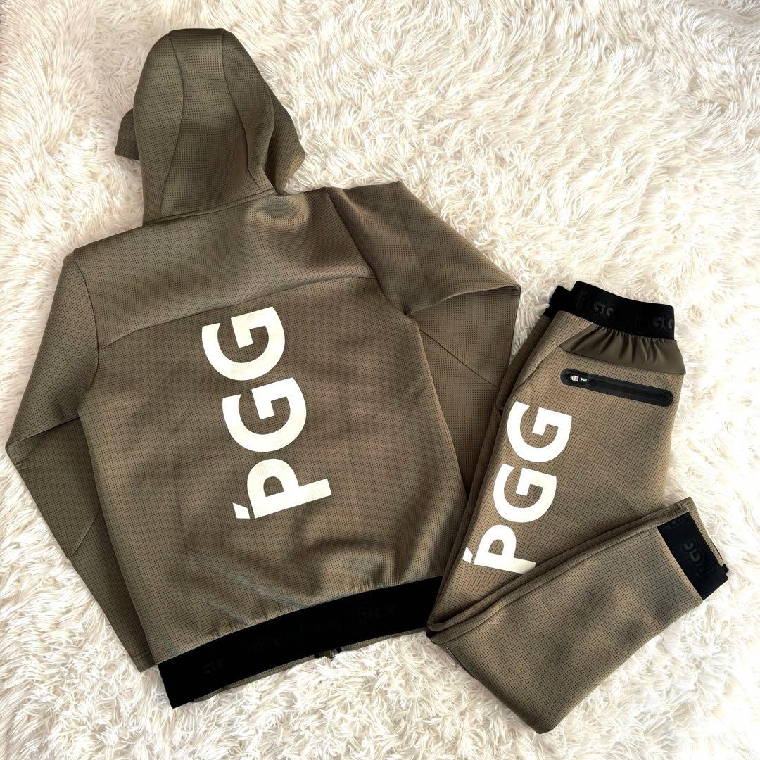 最高級 PGG セットアップ カーキ 茶色 ゴルフウェア パーリーゲイツ