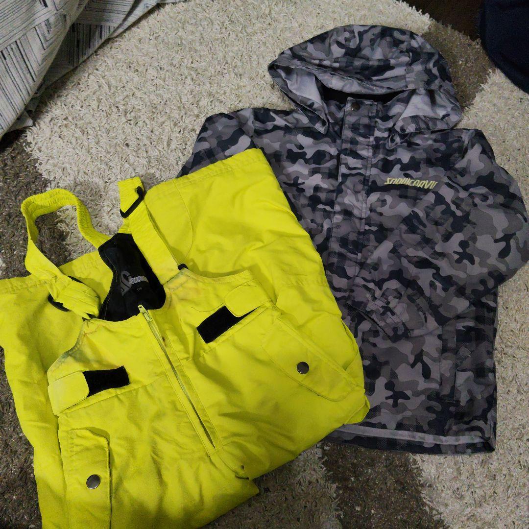 SNOWCARVING スキーウェア 上下セット 110 迷彩柄 - メルカリ