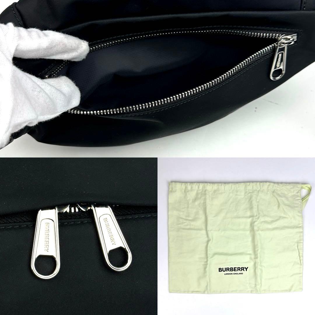 極美品●バーバリー　バムバッグ　ソニー　ロゴ　ウエストポーチ　ナイロン　ブラック