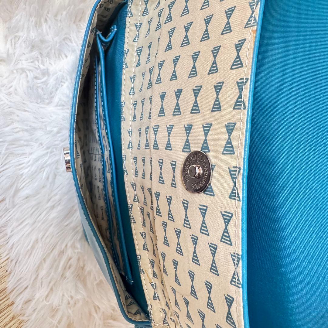 希少　美品　キタムラ　マニマニ　リュック　コラボ　ナイロン　レザー　ターコイズ