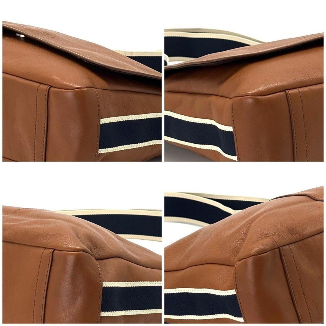 コーチ　ヘリテージウェブレザーメッセンジャーバッグ ワンショルダー A4収納可