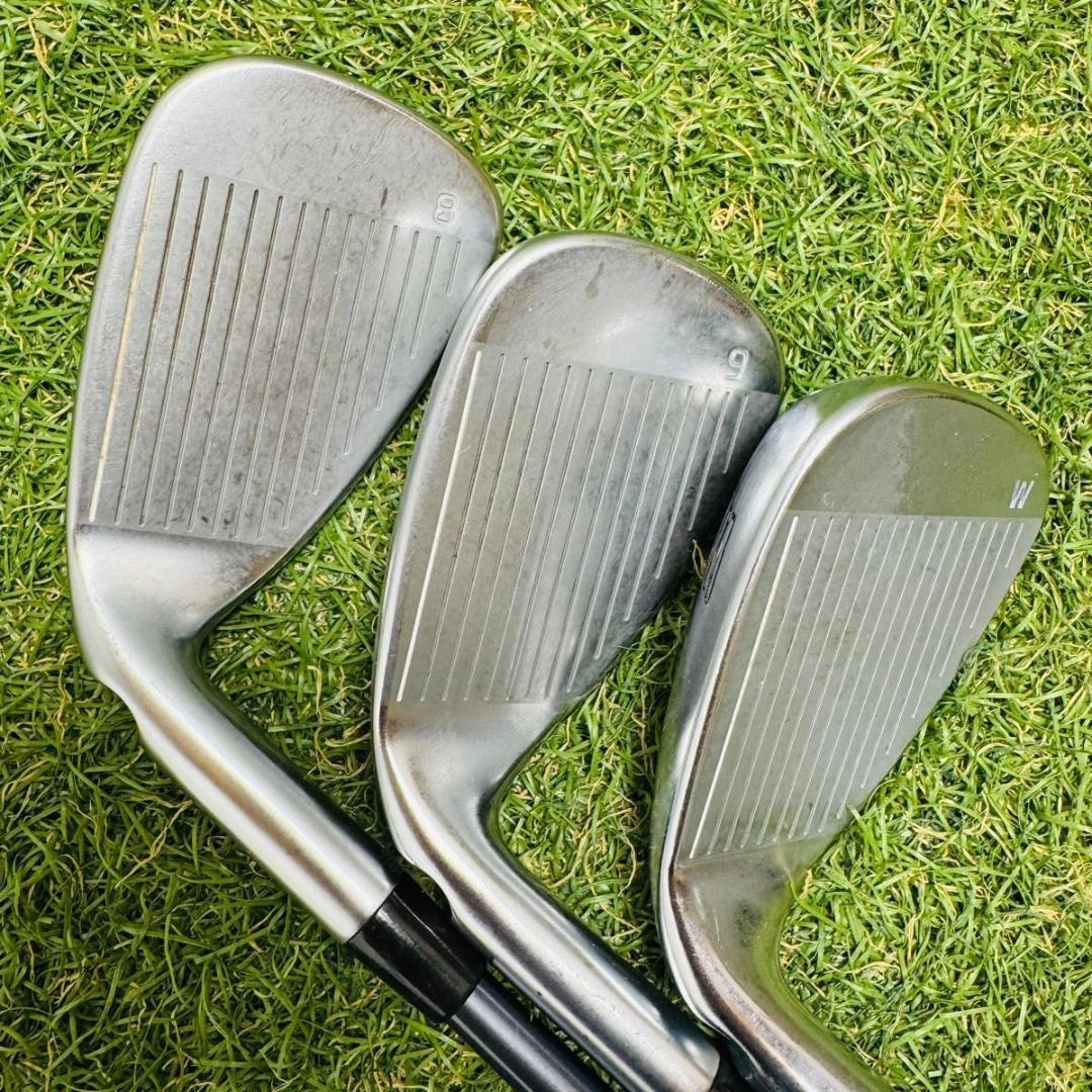 【良品】初心者推奨 ピン G410 黒ドット メンズアイアンセット 5本 R