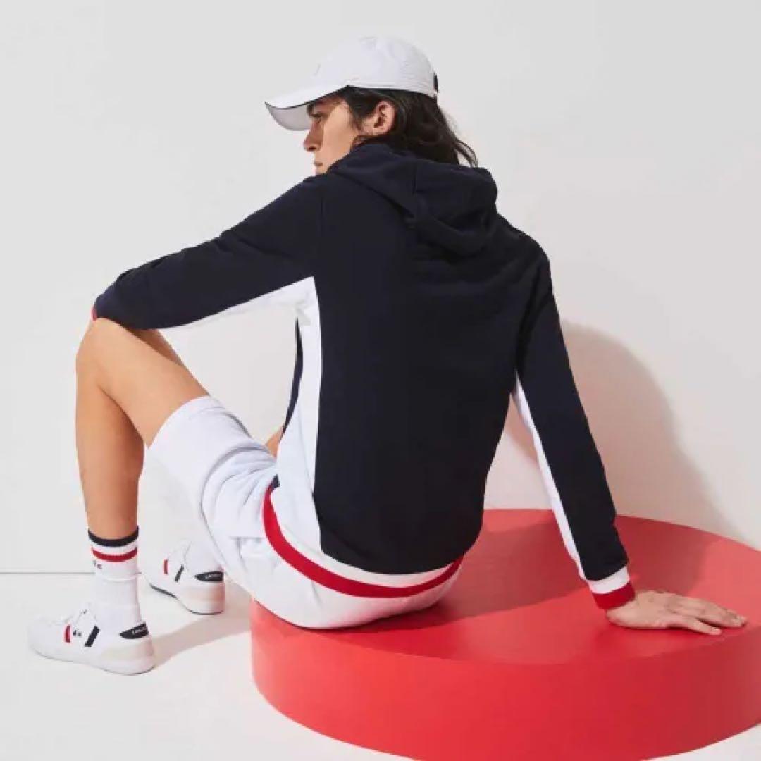【未使用タグ付き】ラコステ　LACOSTEフード付きジャケット ネイビー