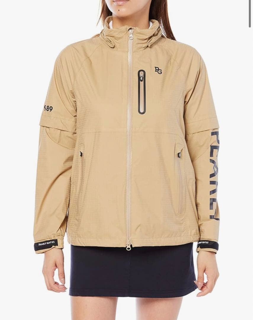 ゆか様】PEARLY GATES パーリーゲイツレインウエアブルゾンベージュ1