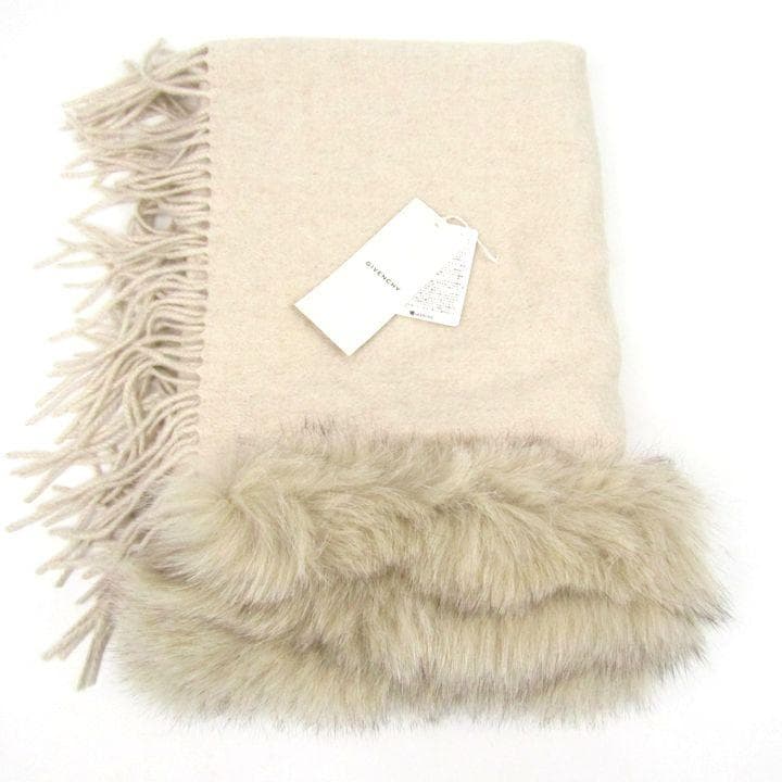 【未使用】ジバンシィ フォックスファー ショール ストール ケープ カシミヤ