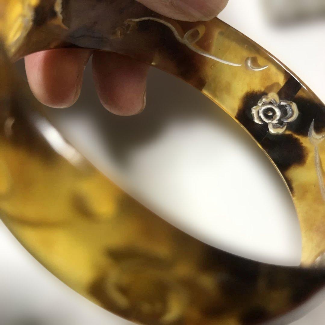 ￼鼈甲 バングル アンティーク ブレスレット べっこう