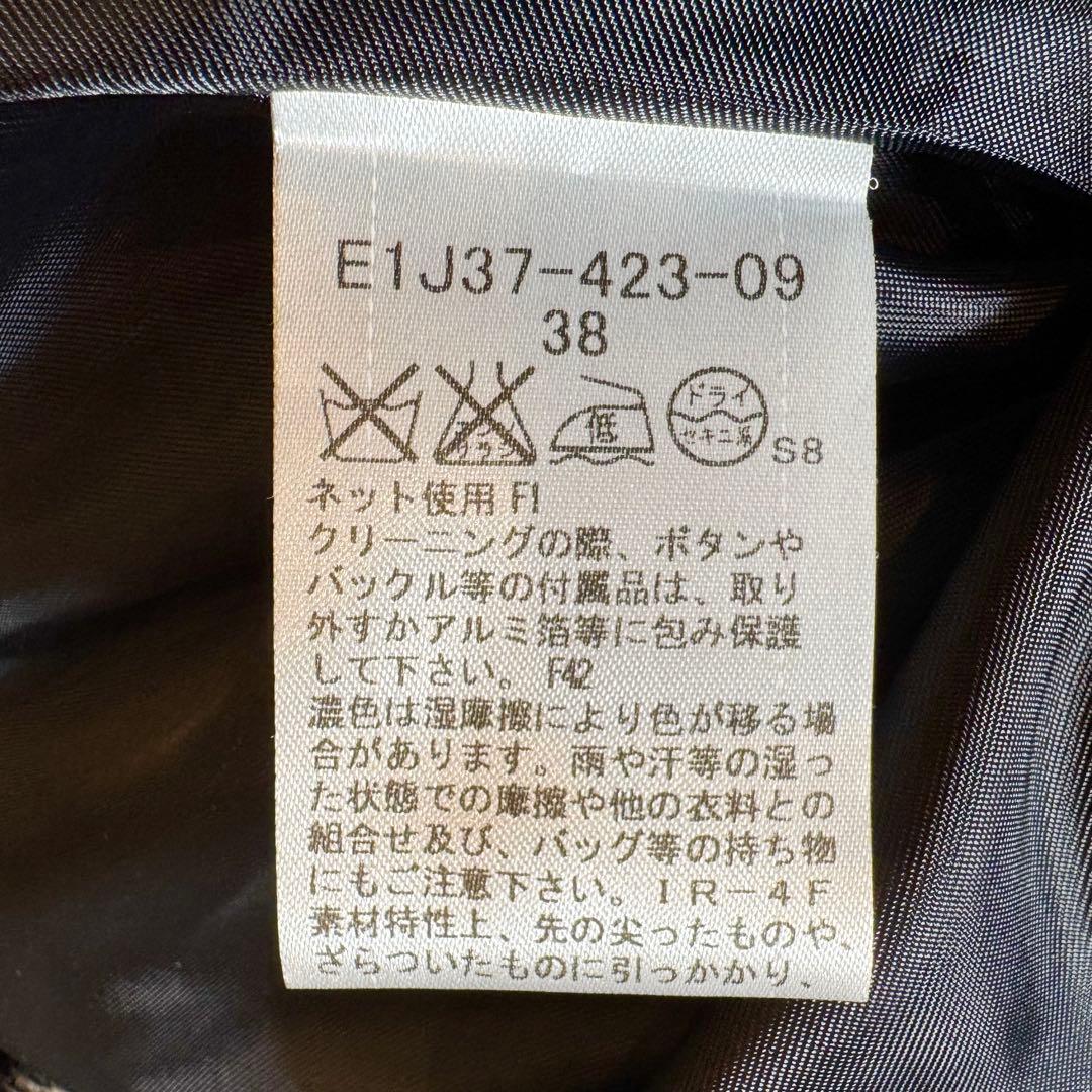 未使用級 バーバリーブルーレーベル ウール ノースリーブワンピース ベルトリボン