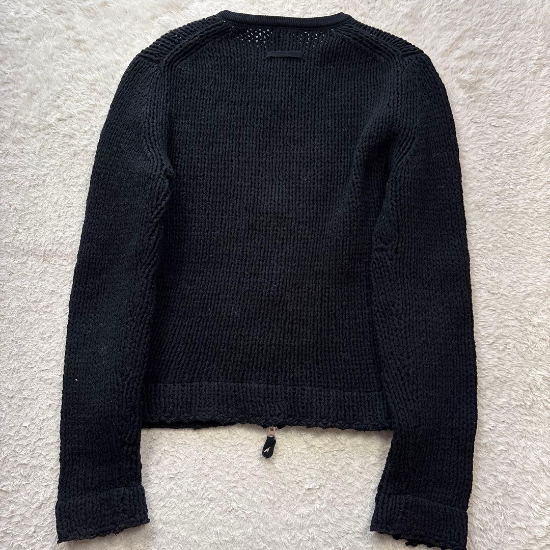 ジャンポールゴルチエオム ドライバーズニット ダブルジップ ブラック