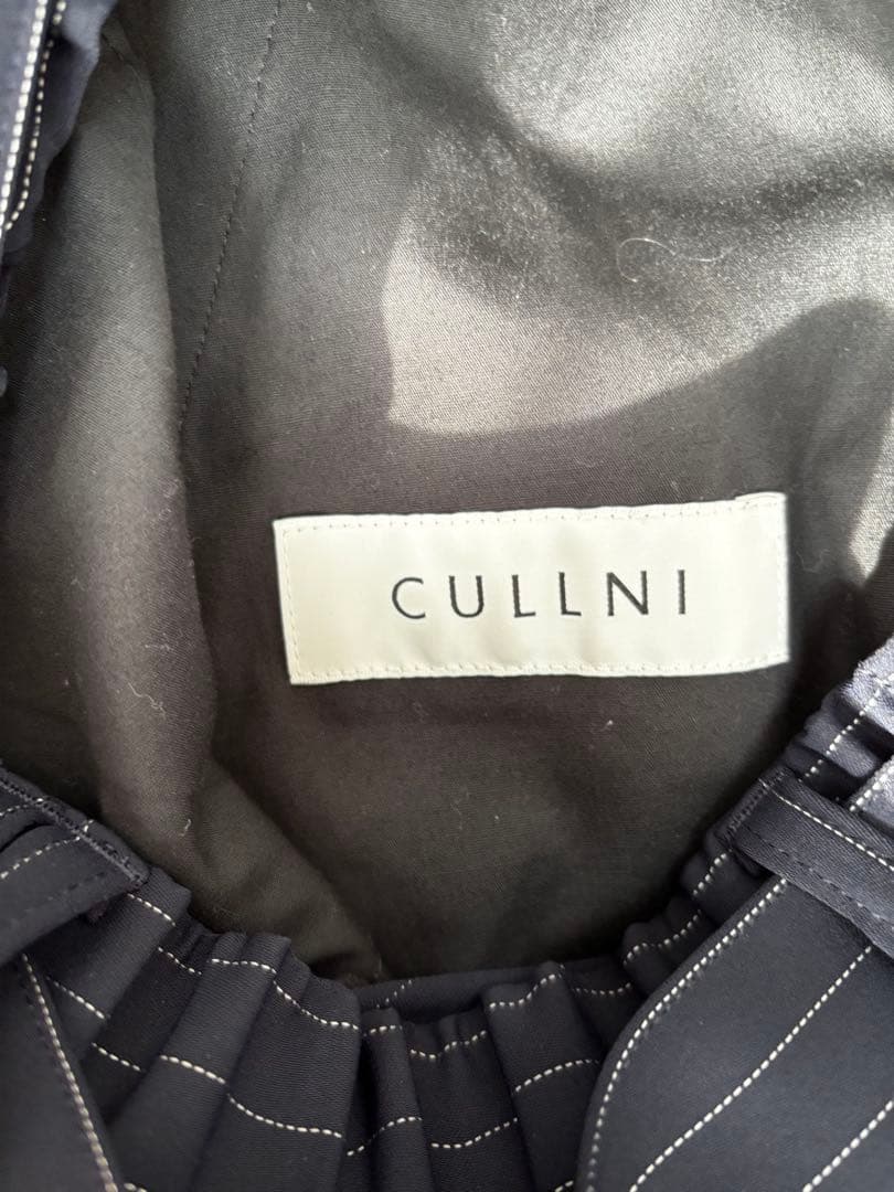 Dyeさま専用 CULLNI ネイビー ストライプ スラックス ベルト付き