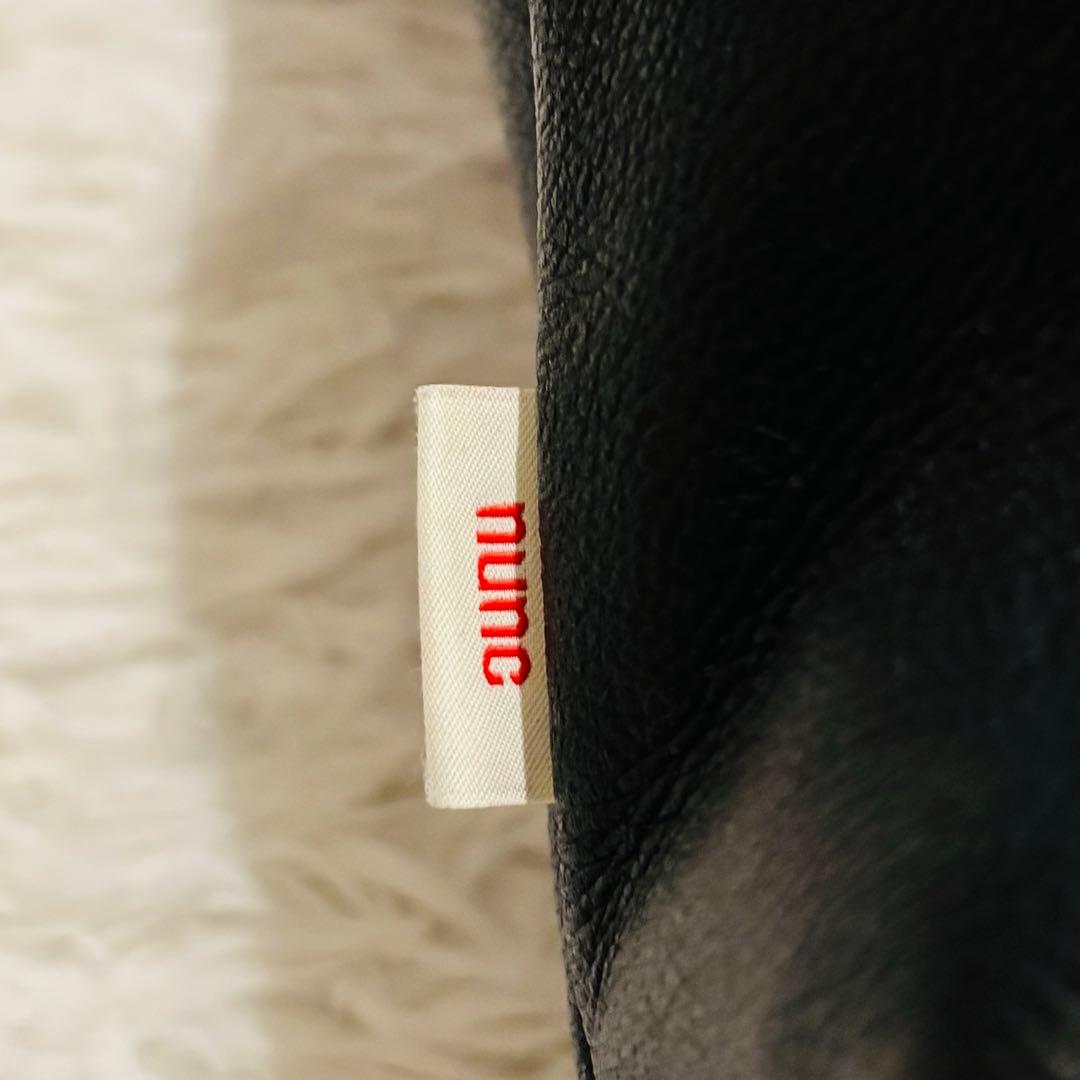 極美品✨ヌンク　シボ革ショルダーバック3way ブラック　ナカム愛用