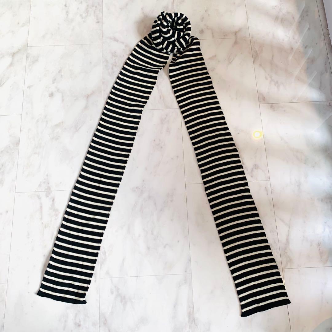 SAINT LAURENT Paris サンローラン パリ　ボーダー　マフラー