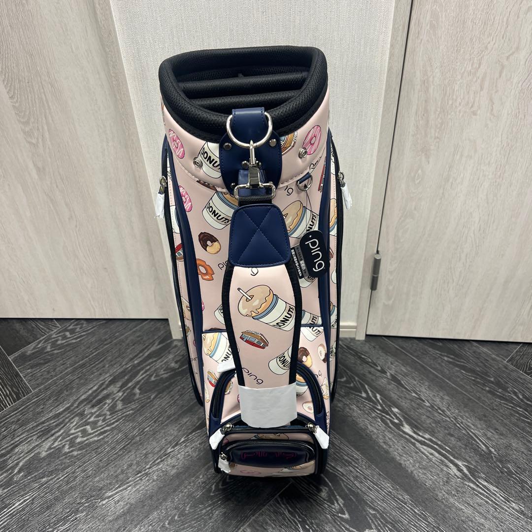 新作　2025年モデルPING キャディバッグ ドーナツデザイン ネイビー