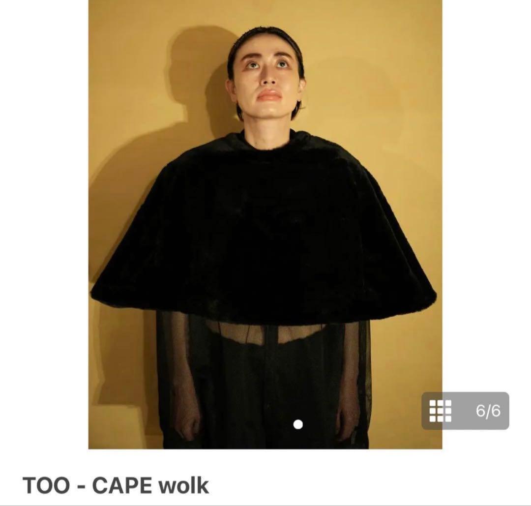 匿名配送】TOO☆ファー☆ケープ☆ブラック☆MOON TREE PLANET - メルカリ