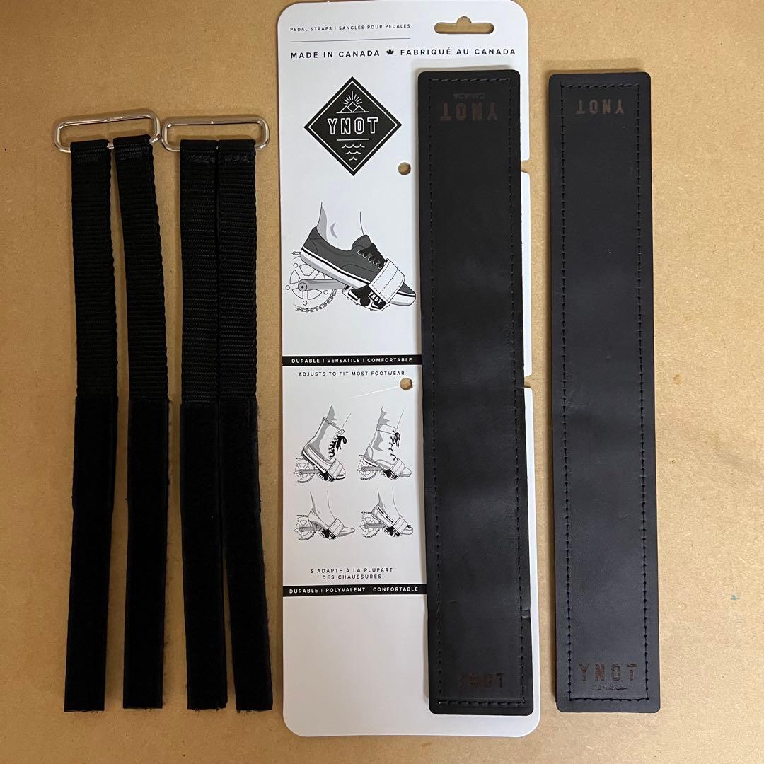 【希少】YNOT ペダルストラップ ブラックレザー