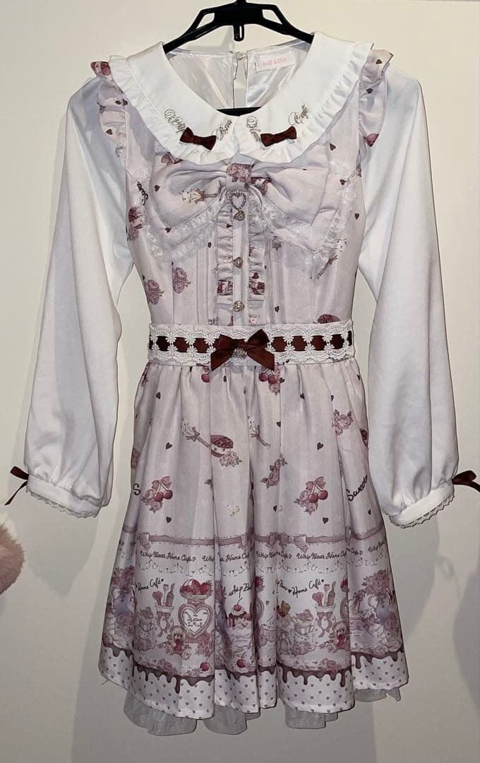 LIZLISA リズリサ Whip bear home cafe柄 ワンピース - メルカリ