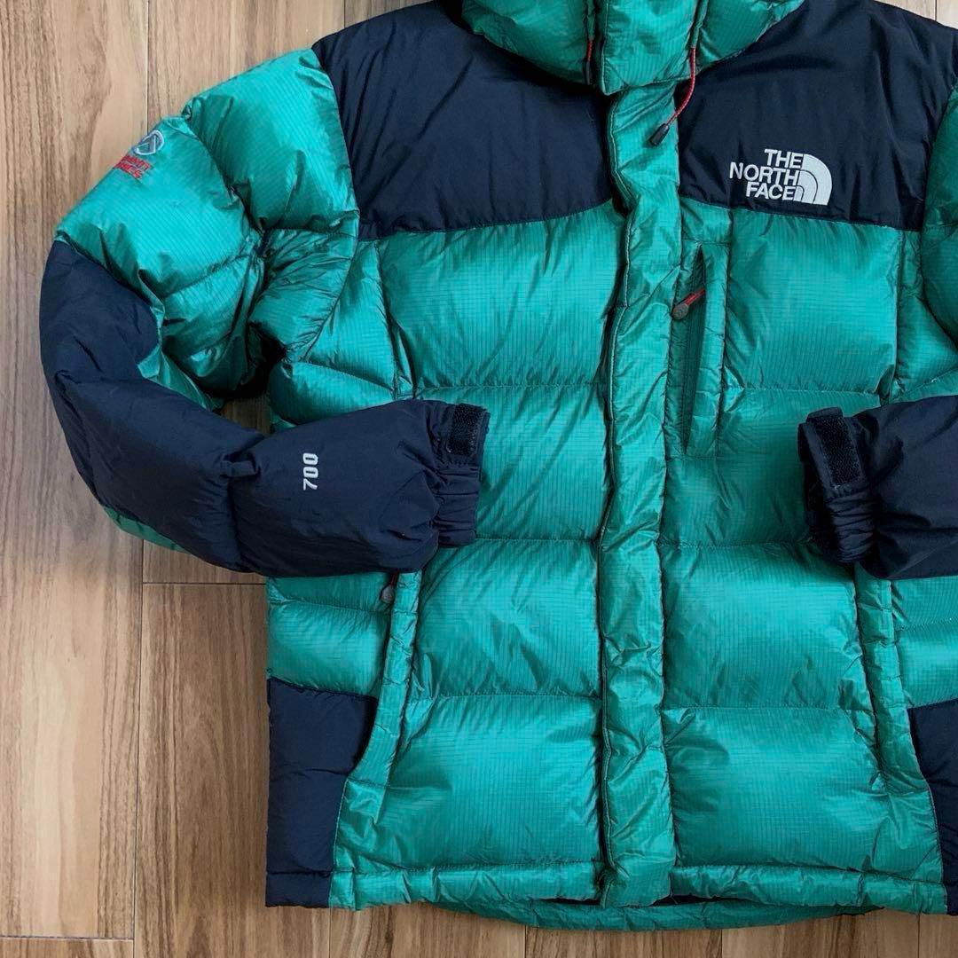 Lノースフェイスサミット700グリーンブラック緑黒ニューサミットダウン