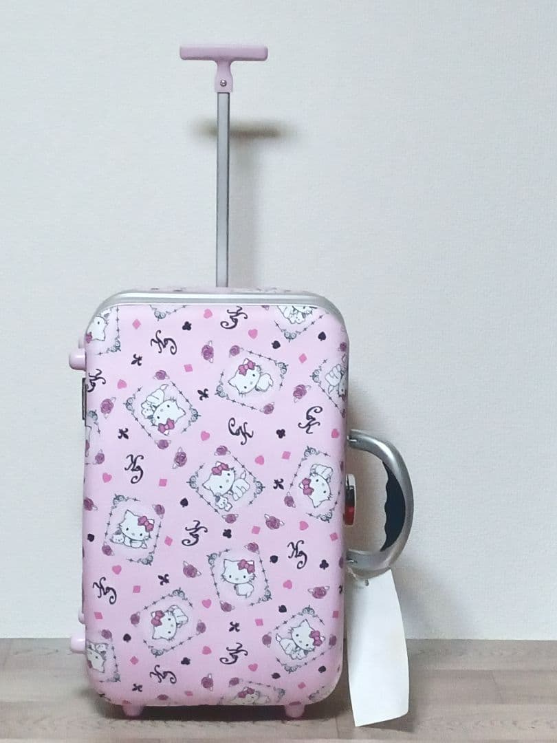 【タグ付】ハローキティチャーミーキティ　キャリアケース　カギ付　トランクベルト付