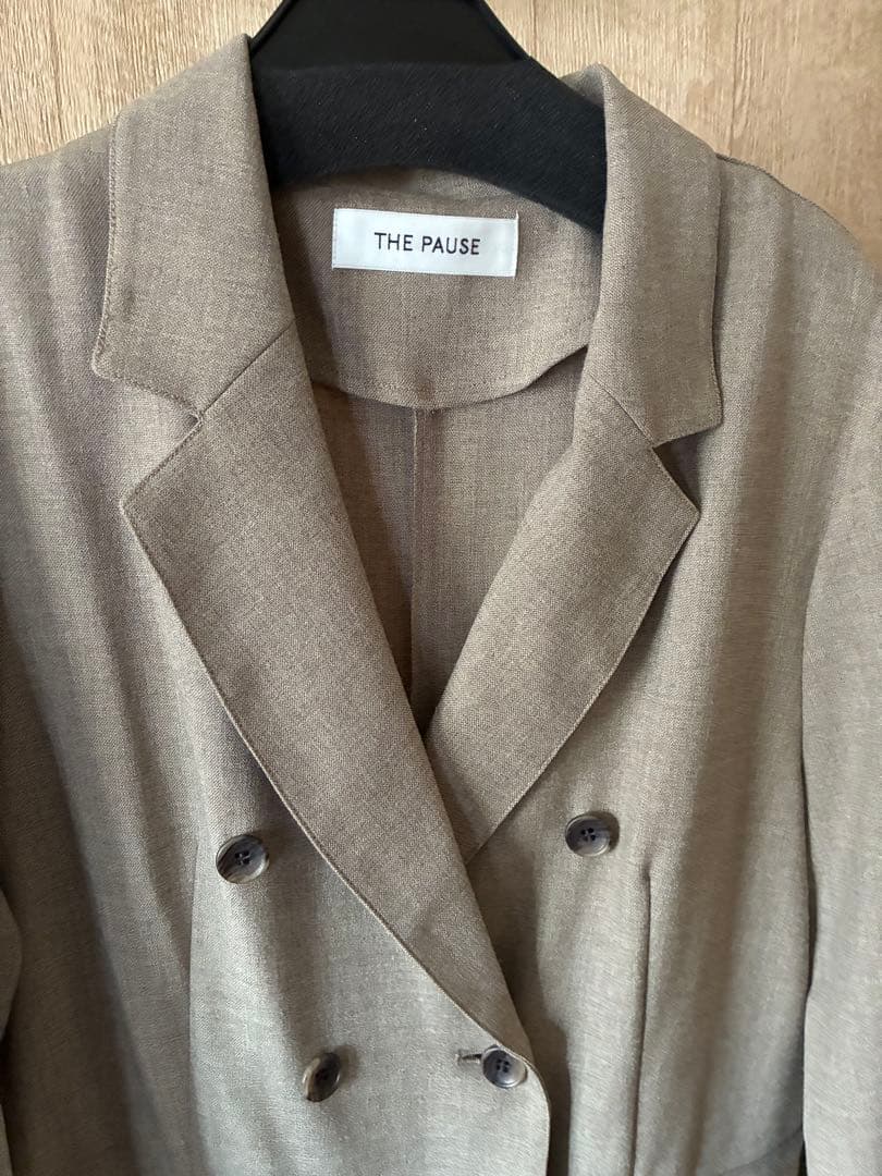 ※本日より日曜日まで値下げ‼️テーラーカラージャンプスーツ ベージュ