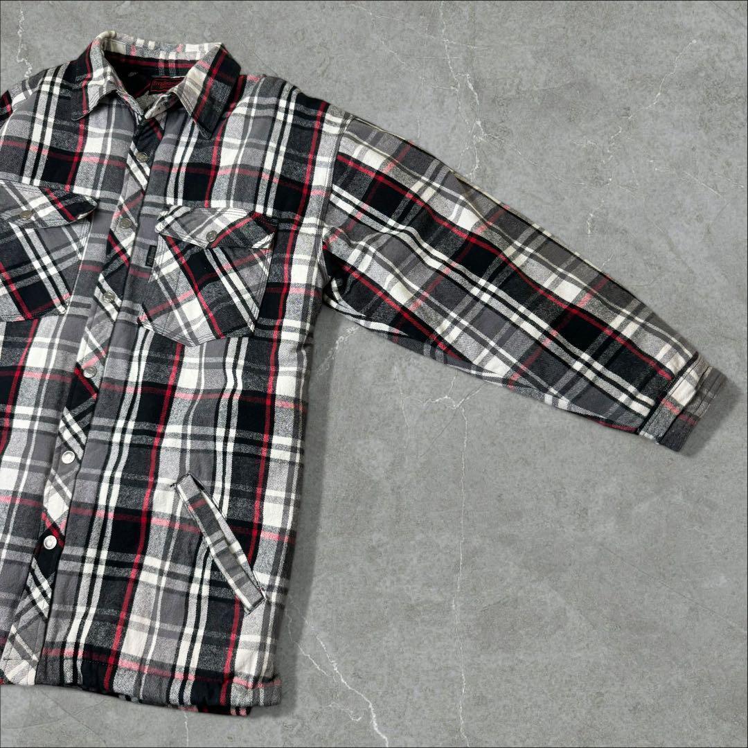 FIVE BROTHER 中綿 キルティングライナー チェック柄 ネルシャツ