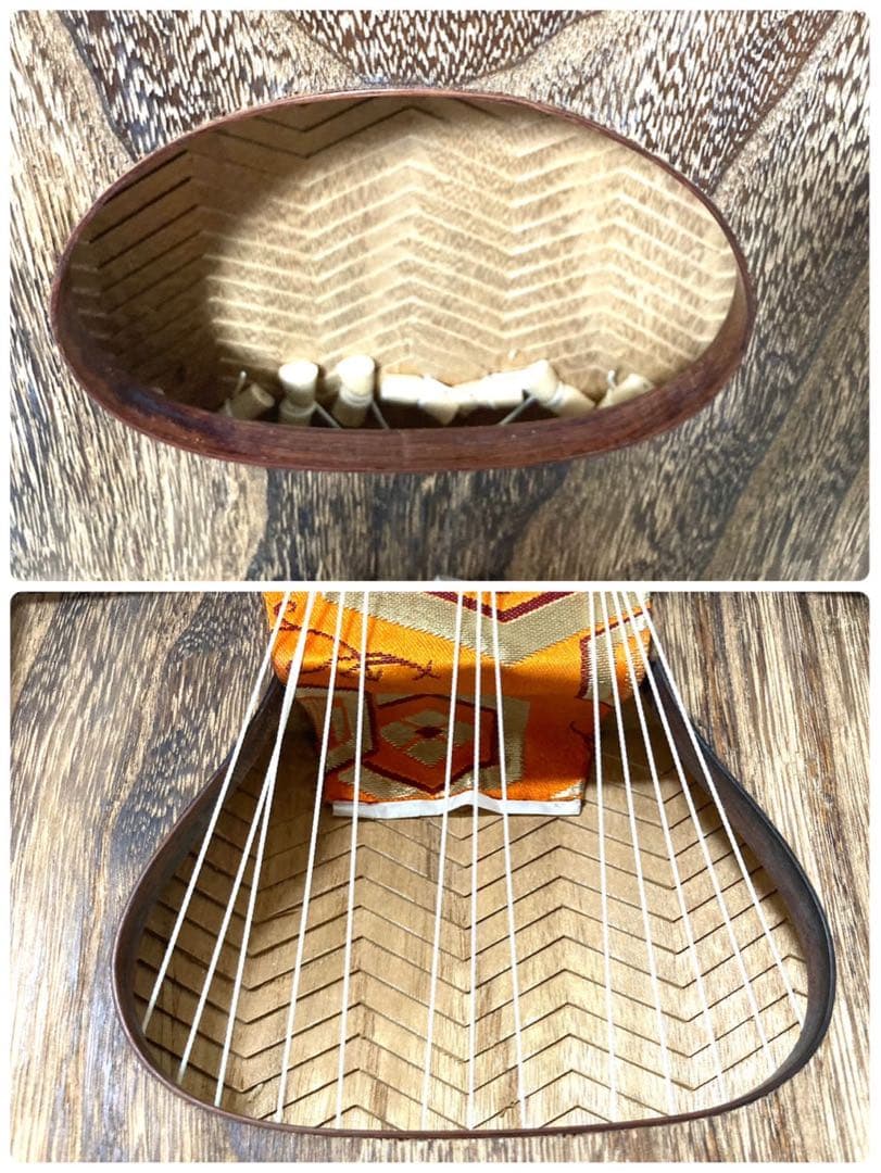 【最高級 送料込み】お琴 13弦 綾杉彫り 蒔絵 くり甲 和楽器 上角巻