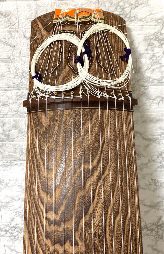 【最高級 送料込み】お琴 13弦 綾杉彫り 蒔絵 くり甲 和楽器 上角巻