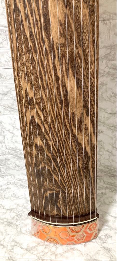 【最高級 送料込み】お琴 13弦 綾杉彫り 蒔絵 くり甲 和楽器 上角巻