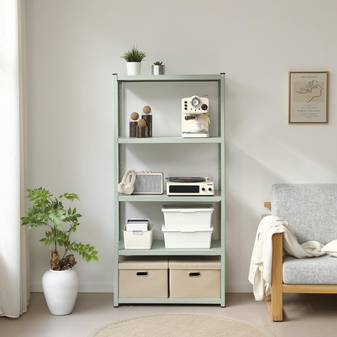 新作発表タイムセール中！スチール製可動ラック　分割可能　収納ラック　GREEN