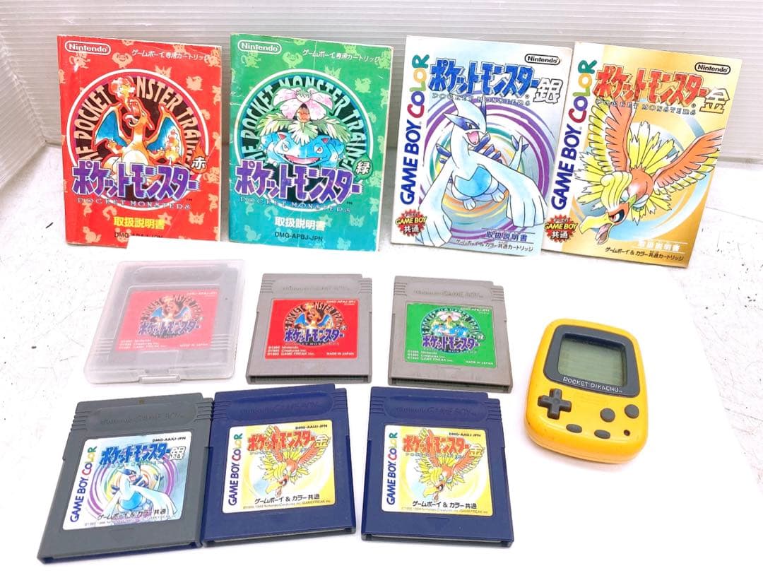 説明書付☆ポケモン ゲームボーイソフト 6点☆赤 緑 金 銀 ポケット