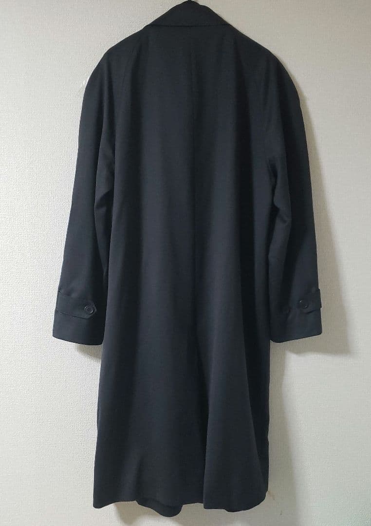 イヴ・サンローラン　ダークグレーステンカラーコート絹毛混　極美品　オンワード樫山