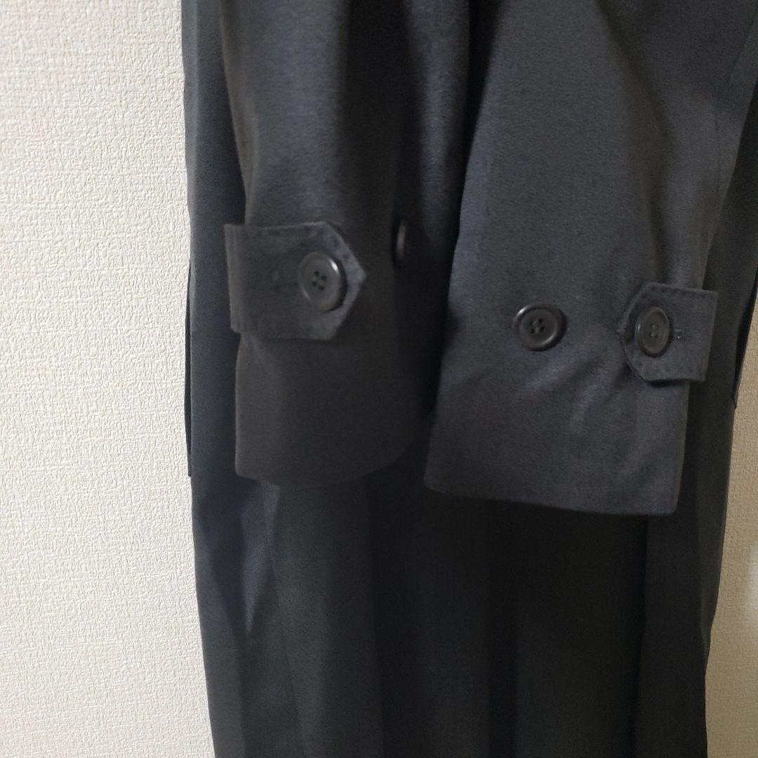 イヴ・サンローラン　ダークグレーステンカラーコート絹毛混　極美品　オンワード樫山