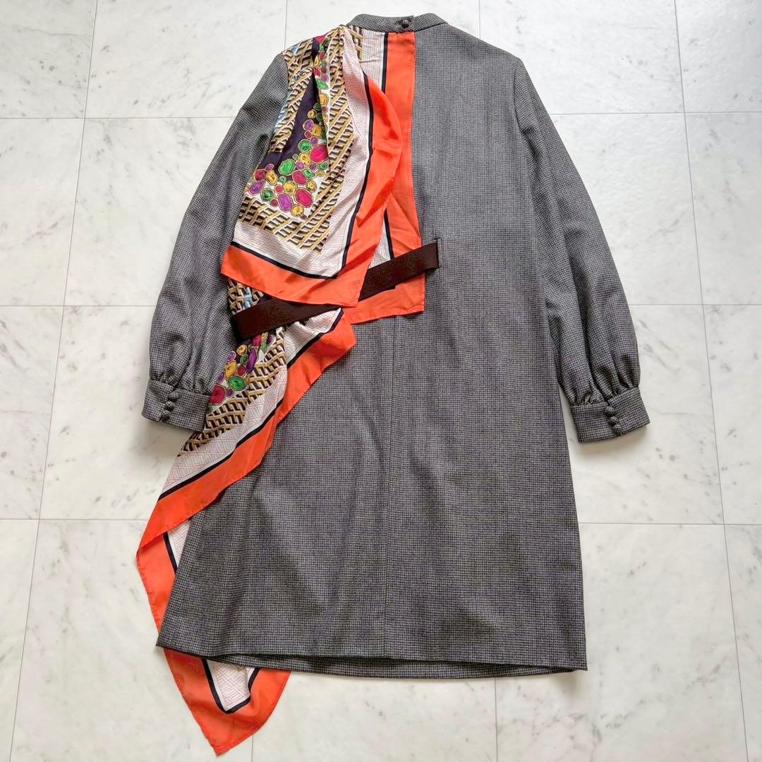 Kolor スカーフパネル ワンピース ウールドッキング