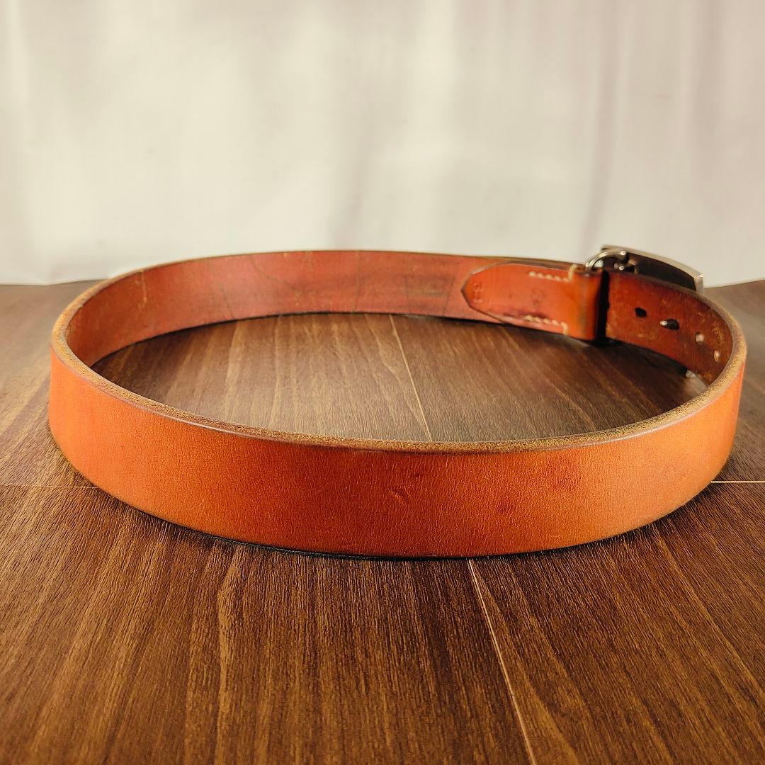 【極厚5mm】フラットヘッド　高級サドルレザードレスベルト 無骨スクエアバックル