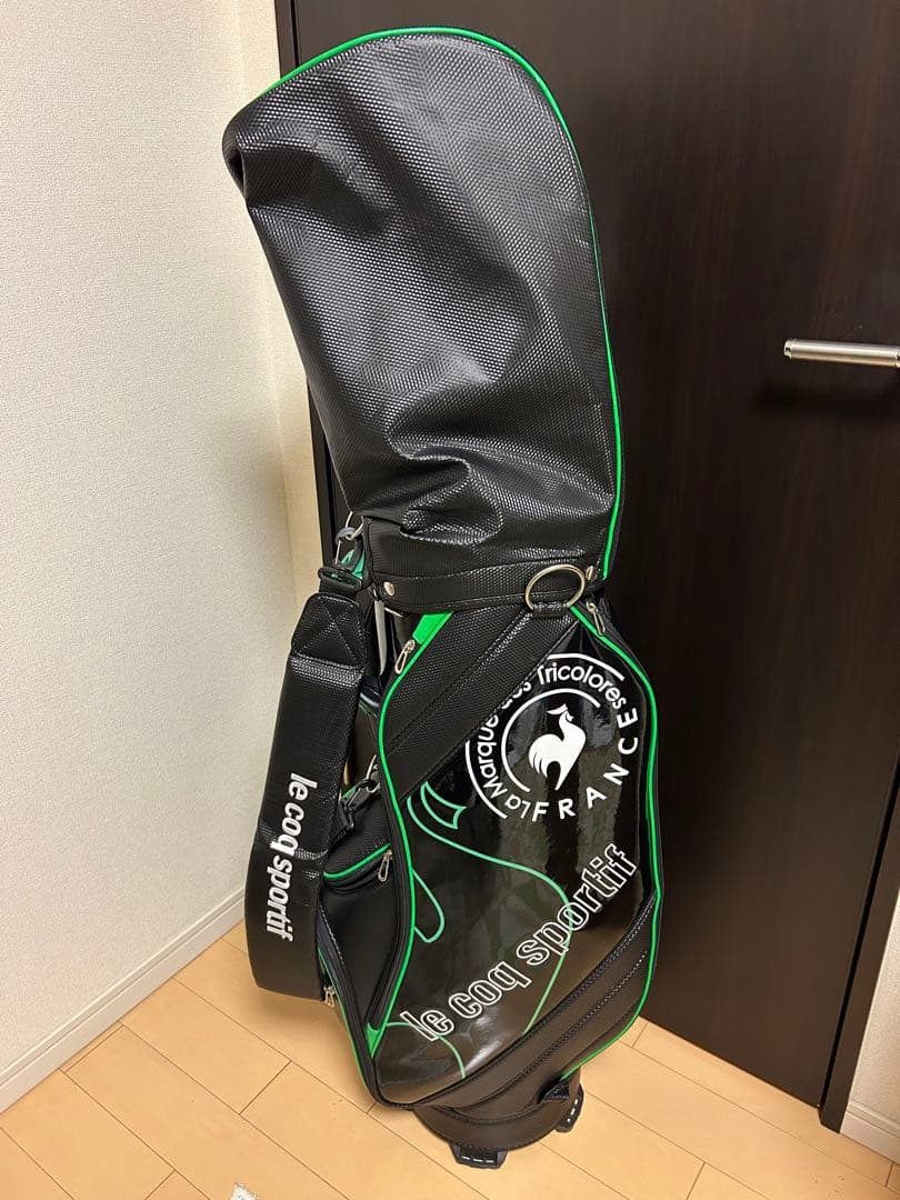 【週末特価最終日】le coq sportifキャディバッグ ブラック・グリーン