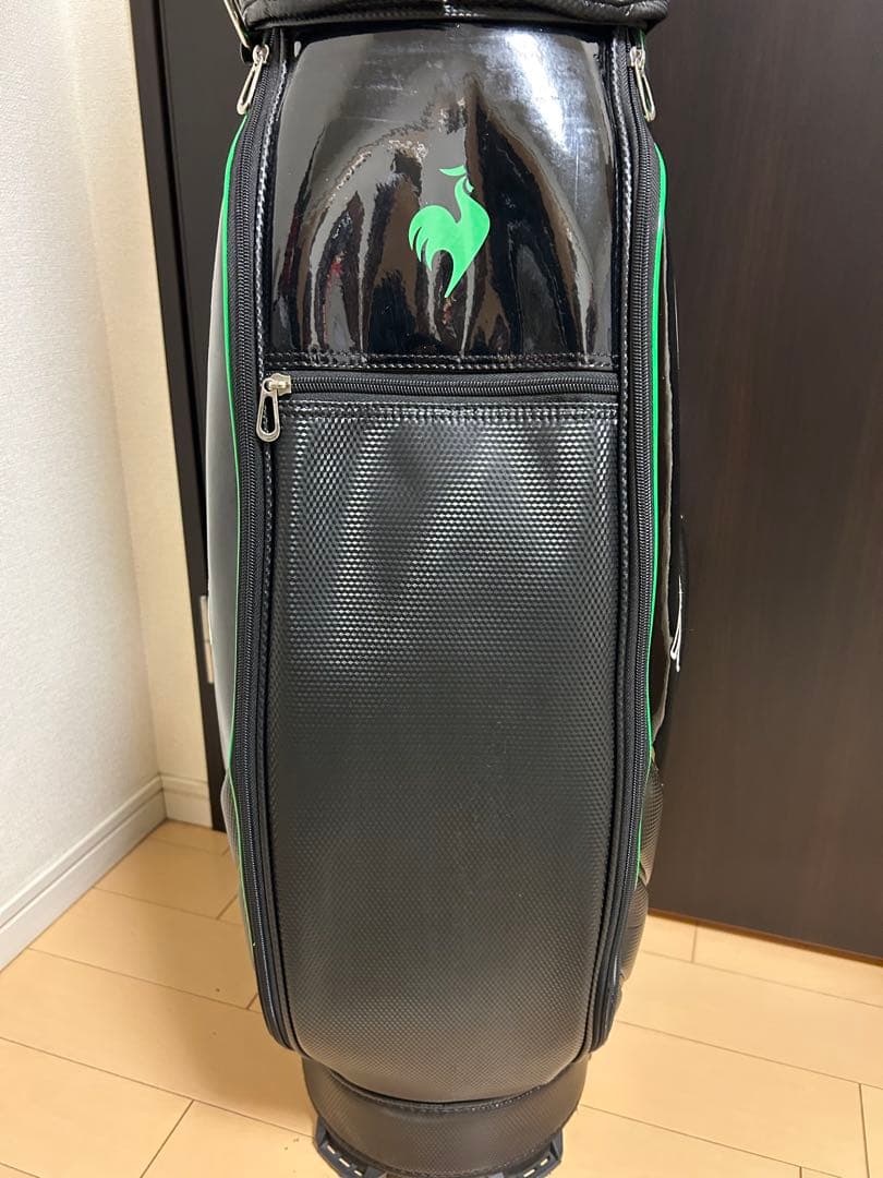 【週末特価最終日】le coq sportifキャディバッグ ブラック・グリーン