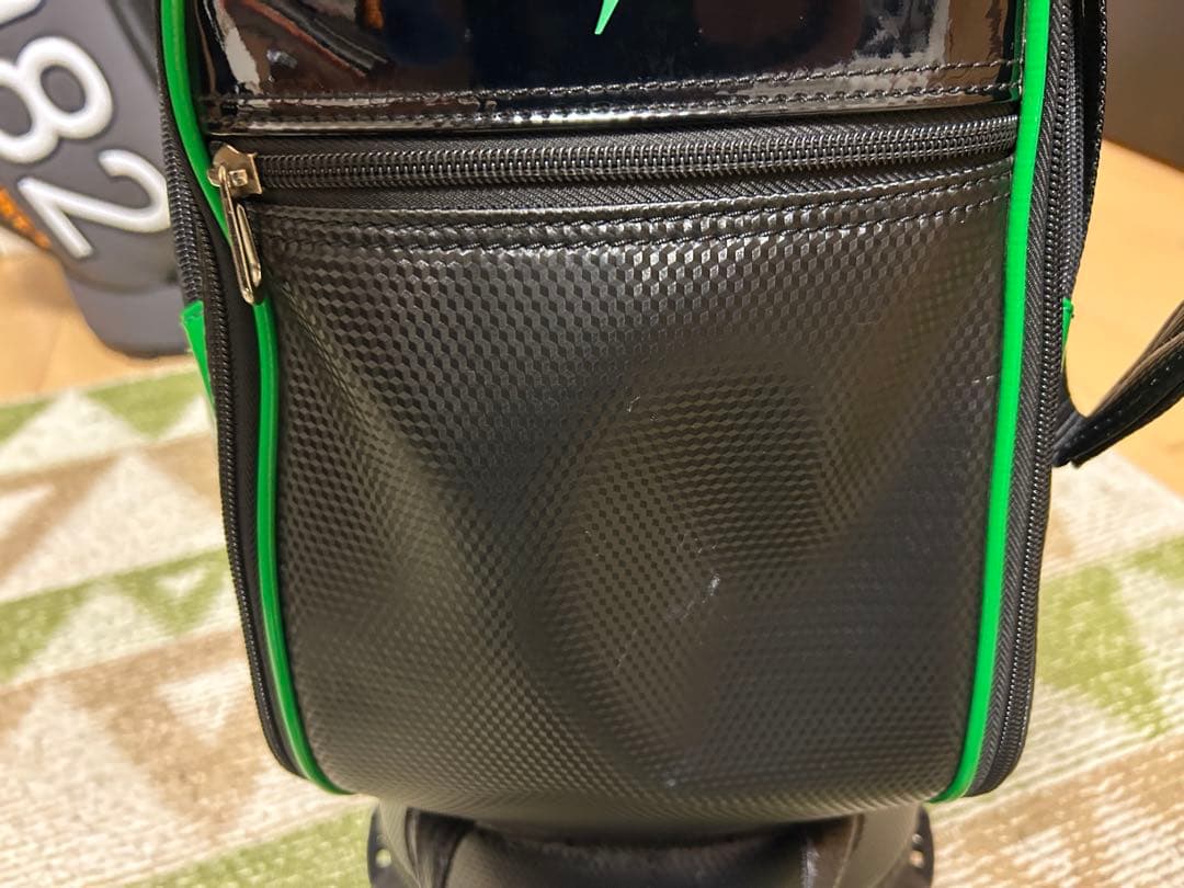 【週末特価最終日】le coq sportifキャディバッグ ブラック・グリーン