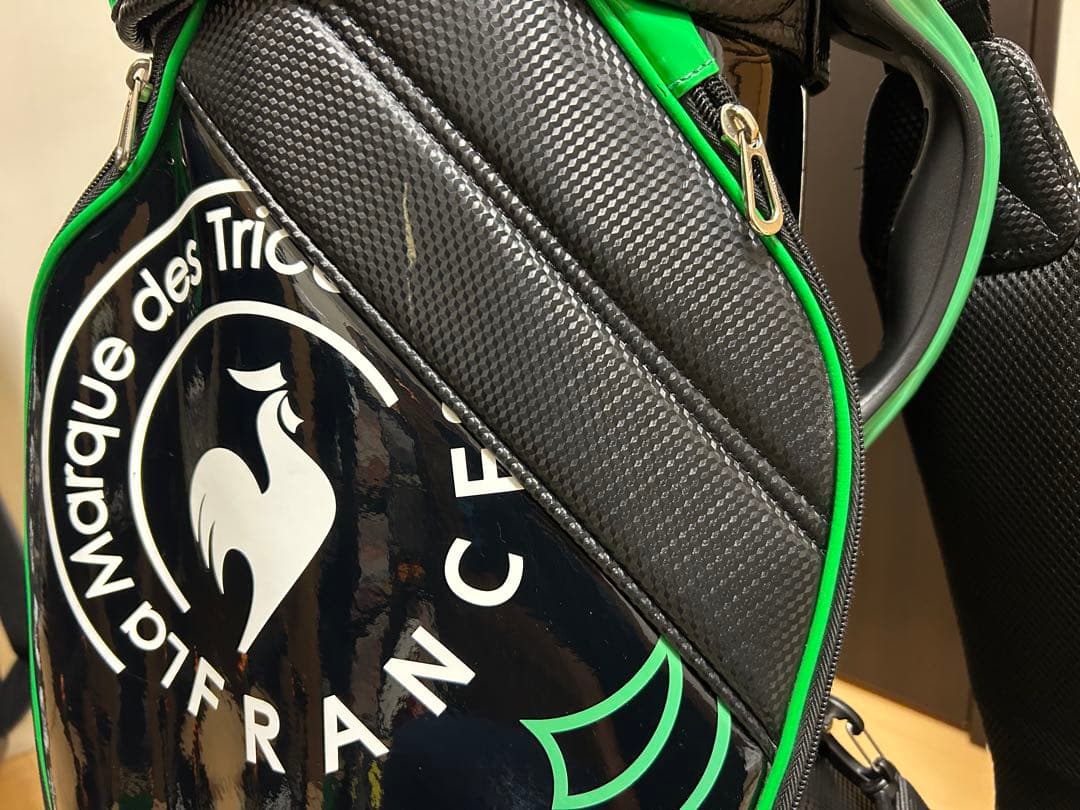 【週末特価最終日】le coq sportifキャディバッグ ブラック・グリーン
