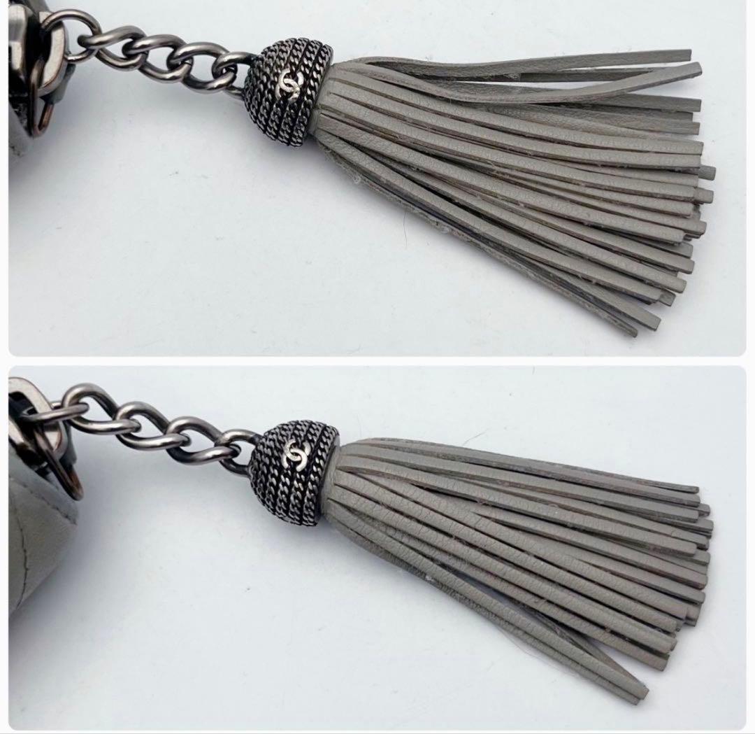 CHANEL グレー キルティング 長財布