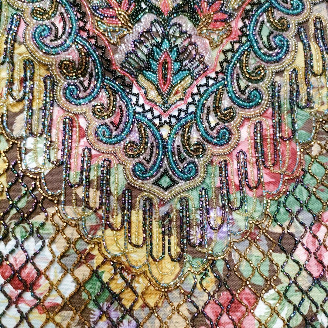 美品】Lumy ルミー はしもと ビーズ バッグ クラッチ 皇室御用達