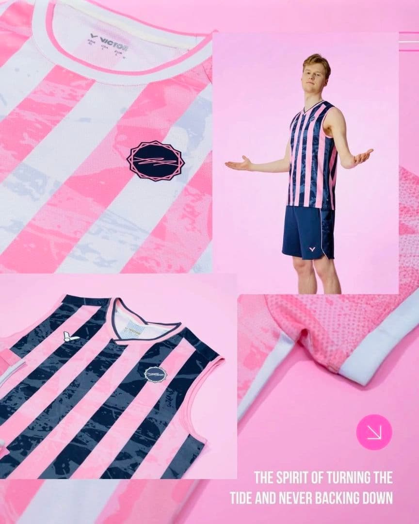 【Lサイズ新品】VICTOR バドミントンシャツ アントンセンモデル【即購入可】