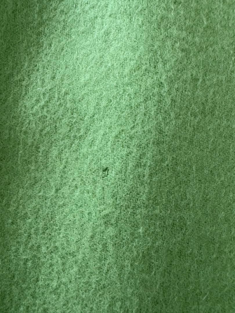 エルメス　カシミヤ　100% ライトグリーン フリンジ付きマフラー