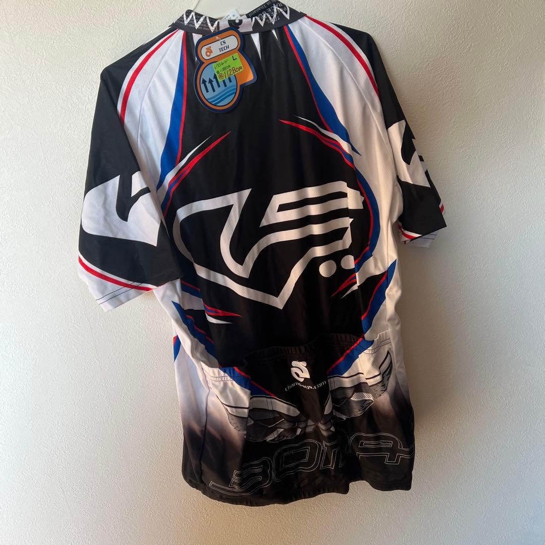 BOMA サイクルジャージ Lサイズ 黒/白/青/赤