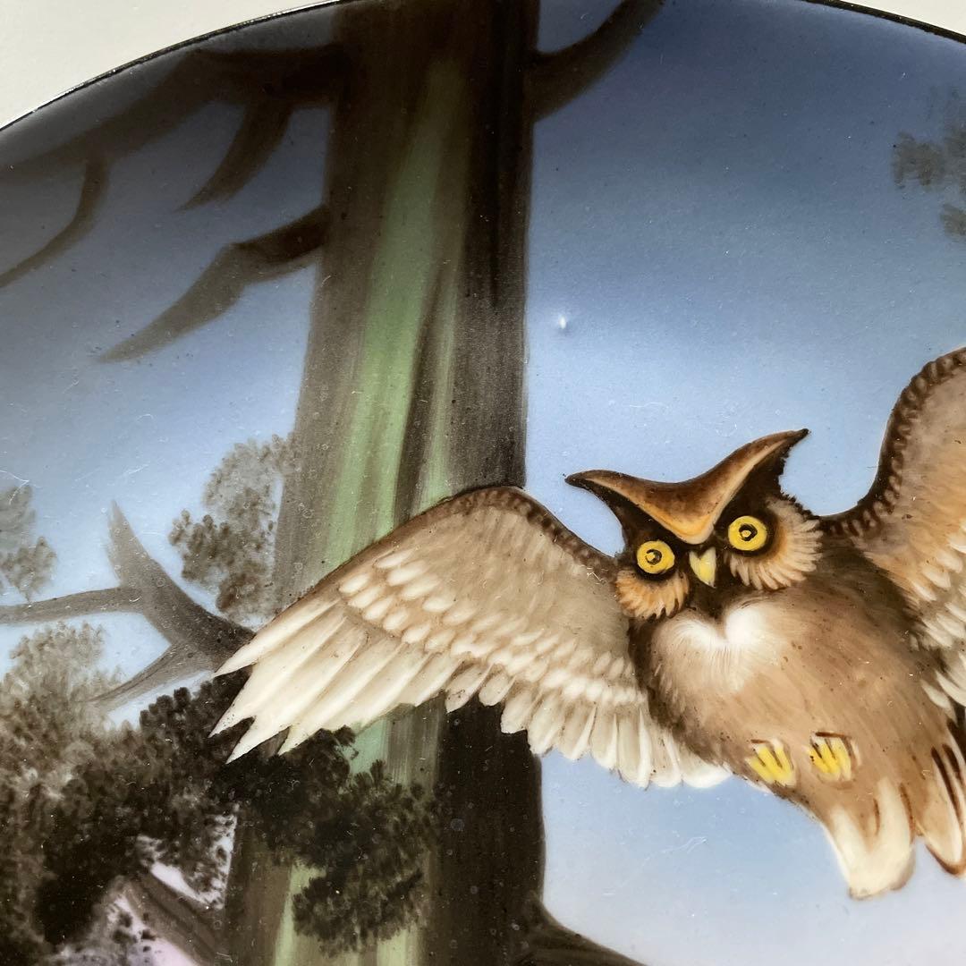 森の賢者フクロウ・1911年・米国輸出・22cm◇オールドノリタケ
