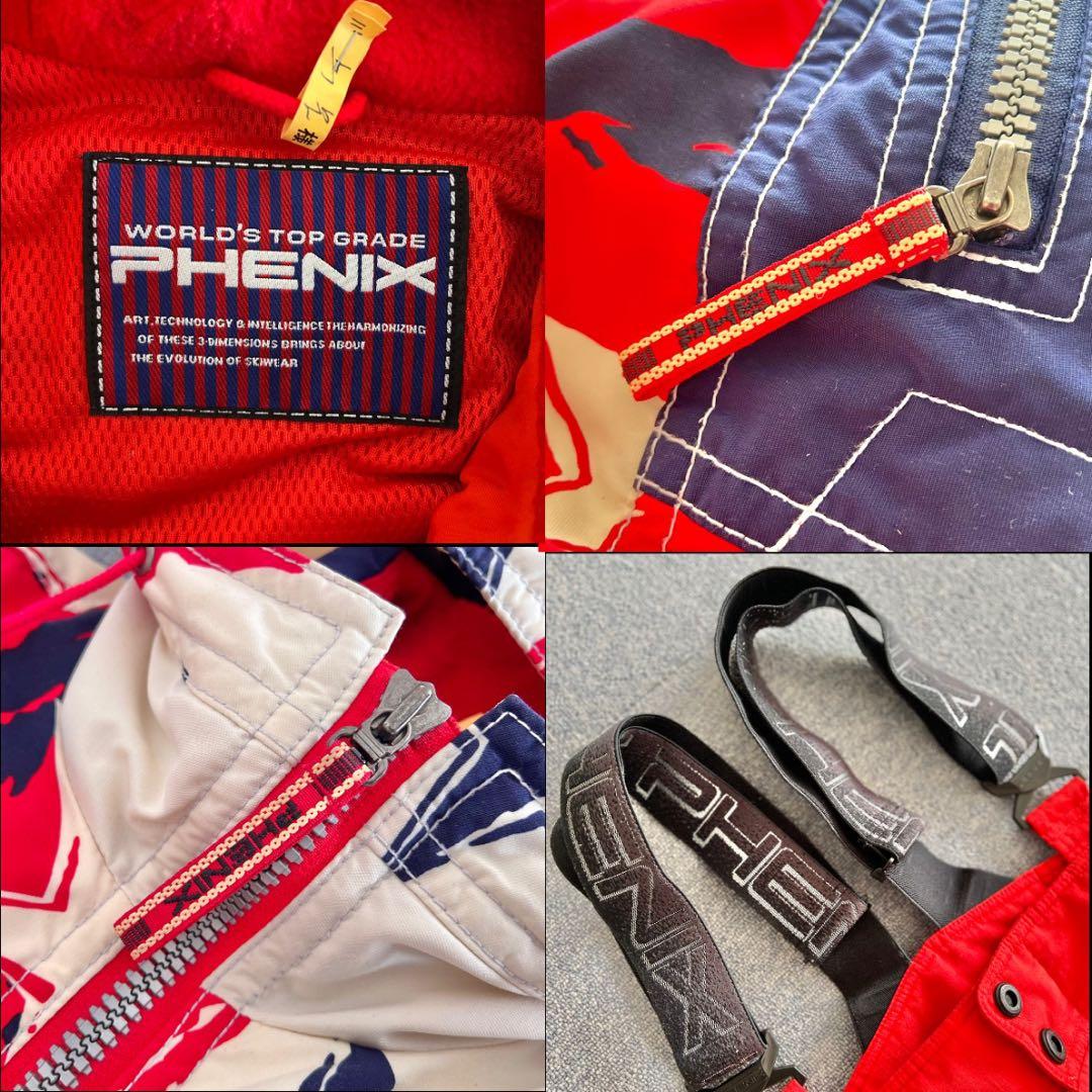 希少】PHENIX フェニックス スキーウェア 上下セット 派手柄 レトロ