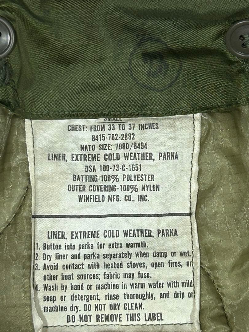 M65パーカー　Sサイズ　M65モッズコート M65フィッシュテールパーカー