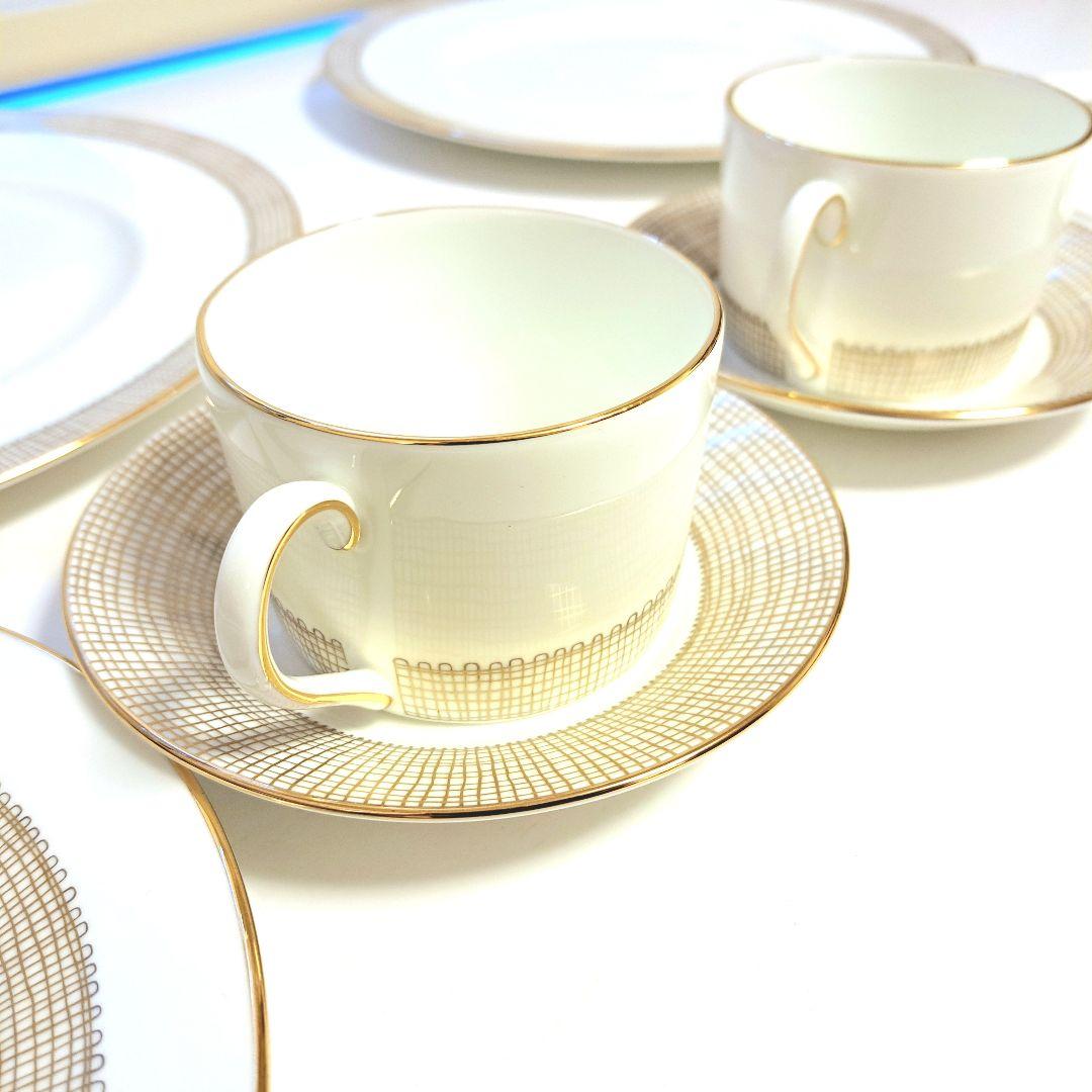 陶磁器 食器セット ゴールド縁取り