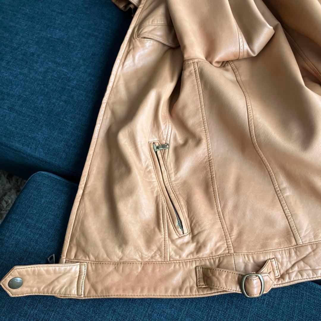 ラムレザー［羊革］ジャケット　Ｍ　キャメル
