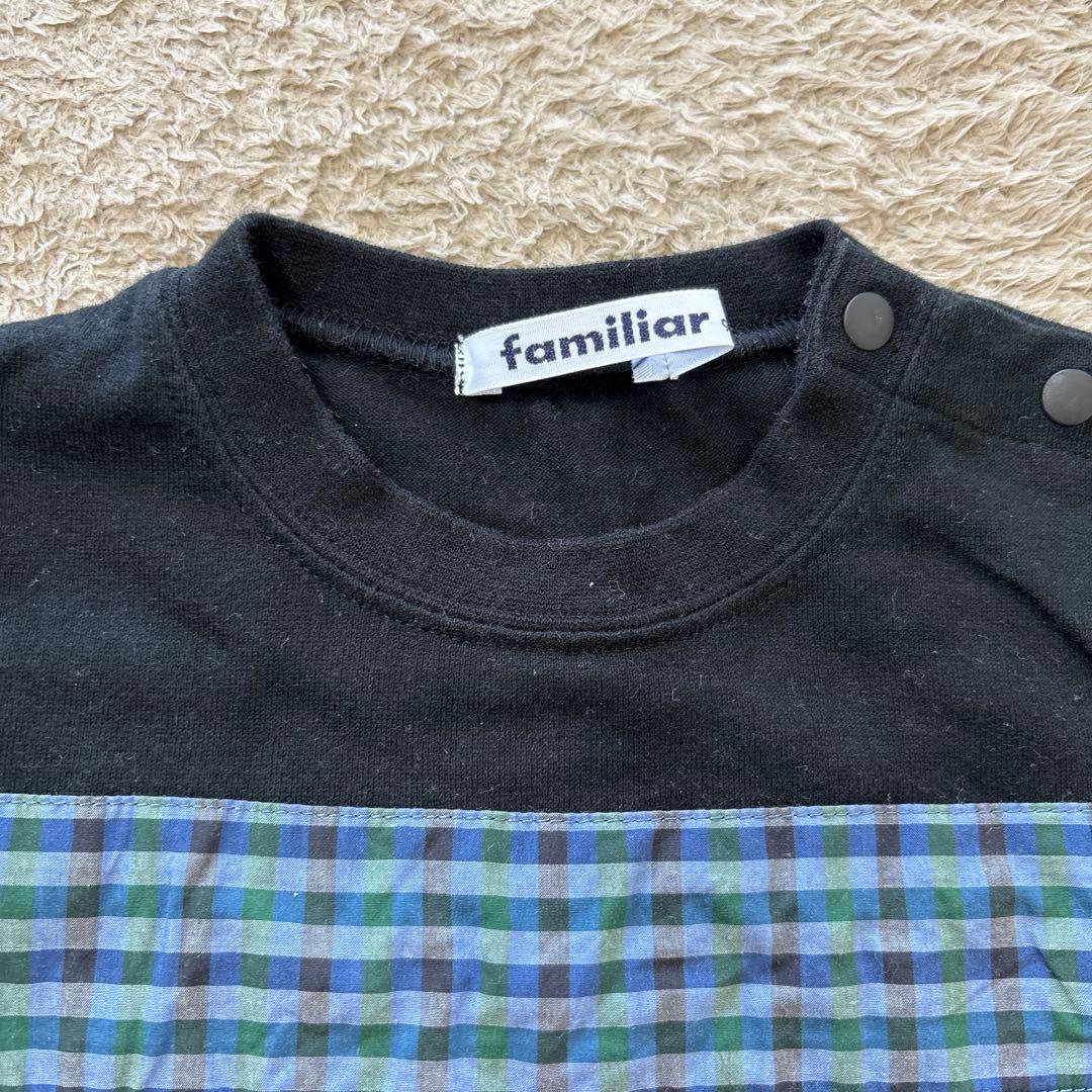 familiar ストライプ柄 長袖Tシャツ 90