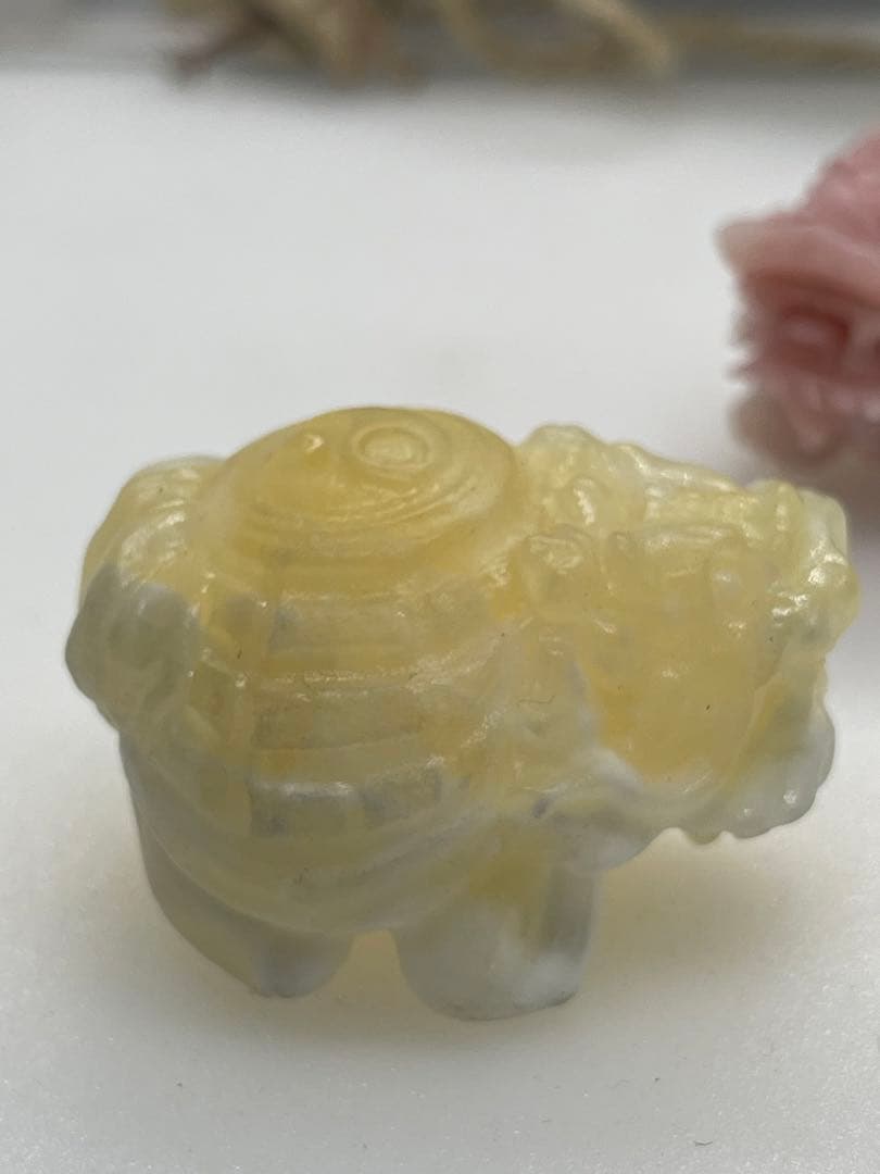 ポンポン様9【2014】陰陽乗せ龍亀 カルサイト