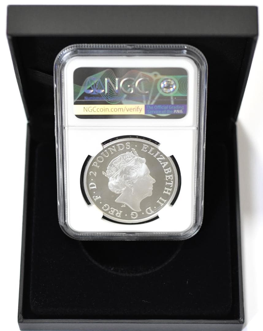 【銀貨】最高鑑定PF70UC　英ロイヤルミント・イングランドのライオンFDOI