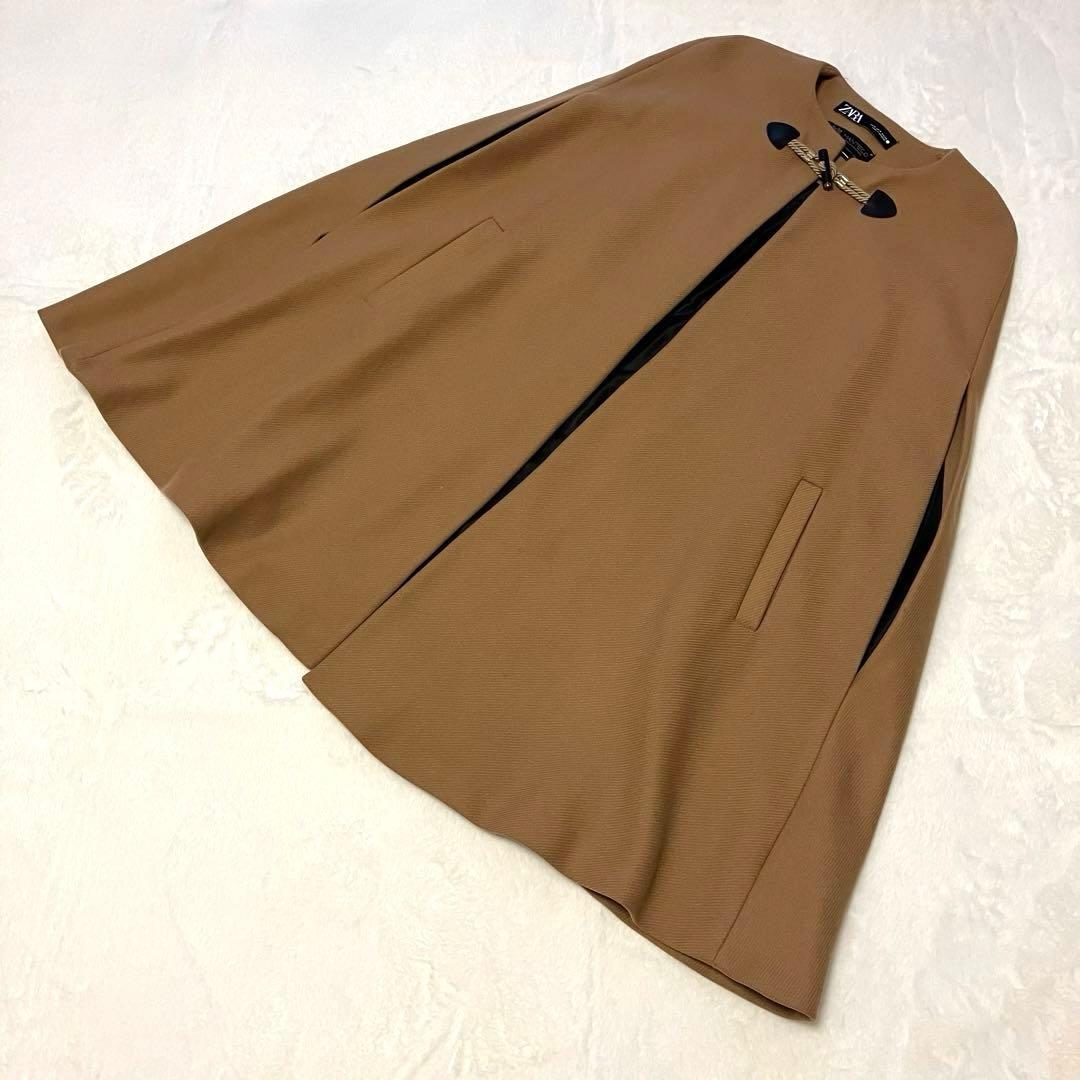 美品】希少完売品 ザラMANTECO ケープコート マントポンチョキャメル
